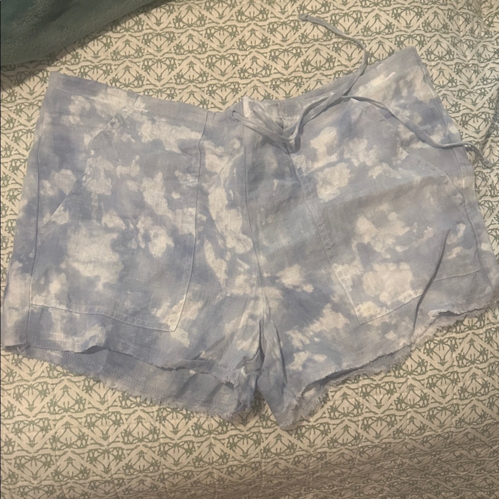 River + Sky Cloudy Blue High Waist Shorts